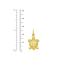 Load image into Gallery viewer, 14k Yellow Gold 26mm Polished Turtle with Optional Chain Pendant Charm