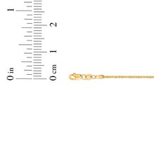 Load image into Gallery viewer, 14k Yellow Gold or White Gold 1.5mm Twisted Crisscross Sparkle Chain Necklace