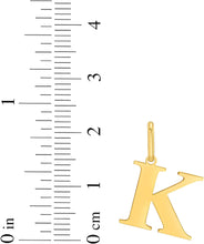 Load image into Gallery viewer, 14k Yellow Gold 0.9" Alphabet Letter A - Z Initial Charm Pendant with optional Extendable Adjustable Chain Necklace