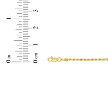 Load image into Gallery viewer, 10k Yellow Gold 3mm Diamond Cut Lite Rope Chain Necklace