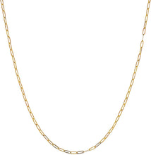 Load image into Gallery viewer, 14k Yellow Gold 2mm Solid Paperclip Link Chain Necklace