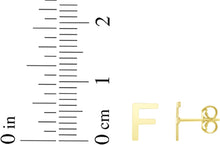 Load image into Gallery viewer, 14k Yellow Gold 6.5mm High Polish Initial-F Stud Earrings