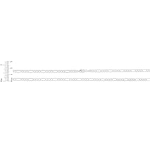 Load image into Gallery viewer, 14k Yellow Gold or White Gold 4.5mm Solid Figaro Chain Necklace