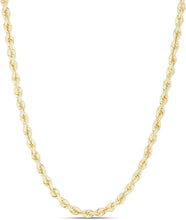 Load image into Gallery viewer, 14k Yellow Gold 3.7mm Solid Spiral Silk Rope Chain Necklace