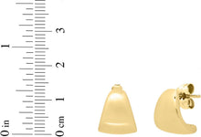 Load image into Gallery viewer, 14k Yellow Gold 14.5mm Graduated Puffed Up Hoop Earrings
