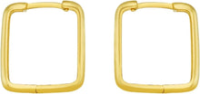 Load image into Gallery viewer, 14k Yellow Gold 14mm Square Hoop Earrings