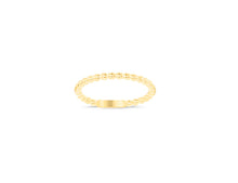 Load image into Gallery viewer, 10k Yellow Gold or White Gold Beaded Ring, Size 6-8
