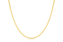 Load image into Gallery viewer, 10k Yellow Gold 2.1mm Solid Miami Cuban Gourmette Chain Necklace