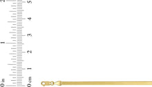 Load image into Gallery viewer, 14k Yellow Gold 3mm Solid Herringbone Chain Bracelet or Anklet, 7", 8" or 10 Inch