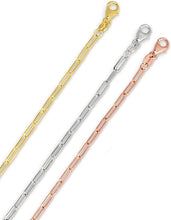 Load image into Gallery viewer, 14k Yellow Gold 2mm Solid Paperclip Link Chain Necklace