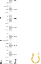 Load image into Gallery viewer, 10k Yellow Gold 2mm Diamond Cut Round Tube Hoop Earrings