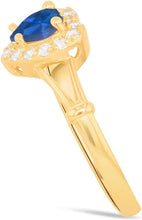 Load image into Gallery viewer, 10k Yellow Gold 9mm Birthstone Gemstone Heart CZ Ring, Size 4-10