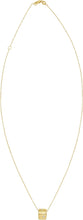 Load image into Gallery viewer, .08cttw Diamond 14k Yellow Gold Barrel Charm Pendant Adjustable Chain Necklace, 16 Inch-18"