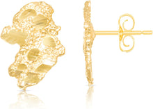 Load image into Gallery viewer, 10k Yellow Gold Solid Nugget Earrings