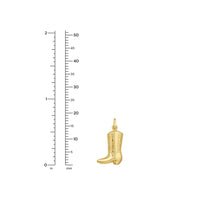 Load image into Gallery viewer, 14k Yellow Gold 18mm Polished Cowboy Boot with Optional Chain Pendant Charm