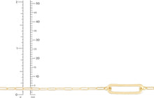 Load image into Gallery viewer, 14k Yellow Gold 2mm Paperclip Straight Bar Link Bracelet, 7 Inch