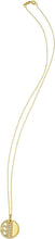 Load image into Gallery viewer, Italian .06cttw Diamond 14k Yellow Gold Coin Charm Pendant Necklace, 18 Inch