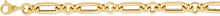 Load image into Gallery viewer, 14k Yellow Gold 8mm Lite Paperclip Figaro with Round Link Chain Necklace 18 Inch