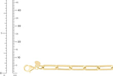 Load image into Gallery viewer, 14k Yellow Gold 4.5mm Elongated Paperclip Link Bracelet, 7.5 Inch