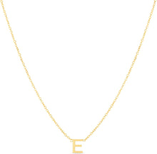 Load image into Gallery viewer, 14k Yellow Gold 0.2" Mini Alphabet Letter A - Z Initial Charm Pendant with Extendable Adjustable Chain Necklace
