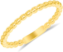 Load image into Gallery viewer, 10k Yellow Gold or White Gold Beaded Ring, Size 6-8