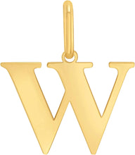 Load image into Gallery viewer, 14k Yellow Gold 0.9" Alphabet Letter A - Z Initial Charm Pendant with optional Extendable Adjustable Chain Necklace