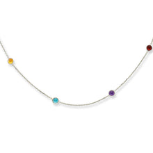 Load image into Gallery viewer, 14k Yellow Gold or White Gold Multi-Gemstone Cable Bracelet