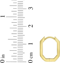 Load image into Gallery viewer, 14k Yellow Gold 14mm Hexagon Hoop Earrings