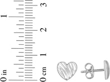 Load image into Gallery viewer, 14k Yellow Gold 7.5mm Scribble Heart Stud Earrings