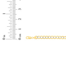 Load image into Gallery viewer, 10k Yellow Gold and White Gold 3.5mm Lite Two-Tone Curb Cuban Chain Necklace