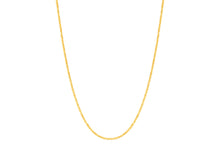 Load image into Gallery viewer, 14k Yellow Gold 1.1mm Twisted Crisscross Sparkle Chain Necklace