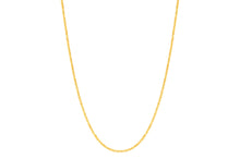 Load image into Gallery viewer, 10k Yellow Gold 1.5mm Solid Diamond Cut Sparkle Chain Necklace, 16", 18", or 20 Inch