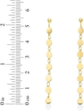Load image into Gallery viewer, 14k Yellow Gold 55mm Mirror Chain Drop Earrings