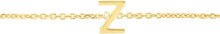 Load image into Gallery viewer, 14k Yellow Gold 0.2" Mini Alphabet Letter A - Z Initial Charm Pendant with Extendable Adjustable Chain Bracelet