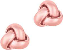Load image into Gallery viewer, 14k Yellow Gold 9mm Mini Polished Love Knot Stud Earrings