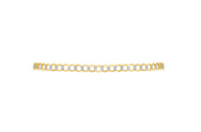 Load image into Gallery viewer, 14k Yellow Gold and White Gold 3.5mm Solid Two-Tone Pave Curb Cuban Chain Necklace