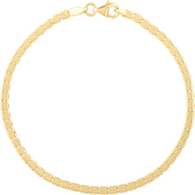 Load image into Gallery viewer, 14k Yellow Gold 2.5mm Mini Cube Brick Bracelet, 7 Inch