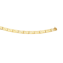 Load image into Gallery viewer, 14k Yellow Gold 3.5mm Greek Key Link Bracelet, 7.25 Inch