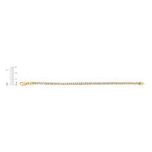 Load image into Gallery viewer, 10k Yellow Gold 4mm Solid Iced White Gold Pave Round Franco Chain Necklace