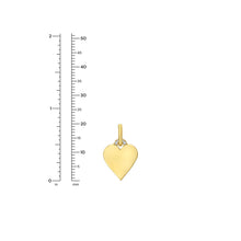 Load image into Gallery viewer, 14k Yellow Gold 21.7mm Polished CZ Classic Heart with Optional Chain Pendant Charm