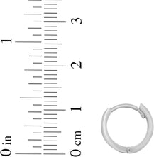Load image into Gallery viewer, 14k White Gold 11mm Thin Polished Huggie Earrings