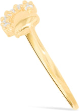 Load image into Gallery viewer, 10k Yellow Gold 6mm CZ Interlocked Hearts Ring, Sizes 4 - 9.5
