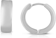 Load image into Gallery viewer, 14k Yellow Gold or White Gold 15mm Polished Huggie Earrings