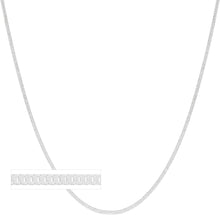 Load image into Gallery viewer, 14k Yellow Gold Or White Gold 1.1mm Solid Milano Chain Necklace