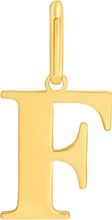Load image into Gallery viewer, 14k Yellow Gold 0.9" Alphabet Letter A - Z Initial Charm Pendant with optional Extendable Adjustable Chain Necklace