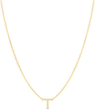 Load image into Gallery viewer, 14k Yellow Gold 0.2" Mini Alphabet Letter A - Z Initial Charm Pendant with Extendable Adjustable Chain Necklace