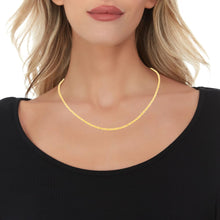 Load image into Gallery viewer, 10k Yellow Gold 3mm Hollow Rope Chain Necklace