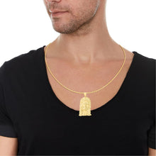 Load image into Gallery viewer, 10k Yellow Gold Face of Jesus Christ Religious Pendant