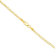 Load image into Gallery viewer, 10k Yellow Gold 2.5mm Lite Figaro Chain Link Bracelet or Anklet