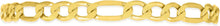 Load image into Gallery viewer, 10k Yellow Gold 5.5mm Lite Figaro Chain Link Necklace